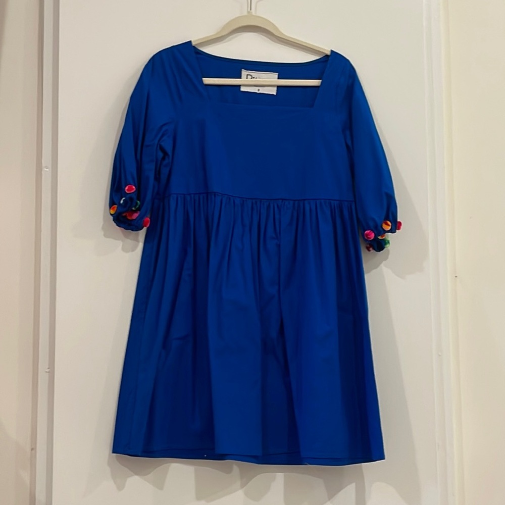 Pitusa Blue Dress with Sleeve Detail